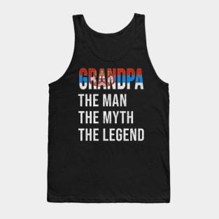 Grand Father Serbian Grandpa The Man The Myth The Legend - Gift for Serbian Dad With Roots From  Serbia Tank Top